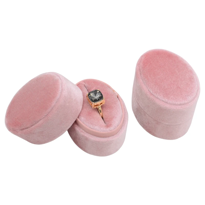 

Wholesale Jewelry Packaging Gift Mini Wedding Ring Box Logo Custom, Dark green/light pink/sky blue/beige