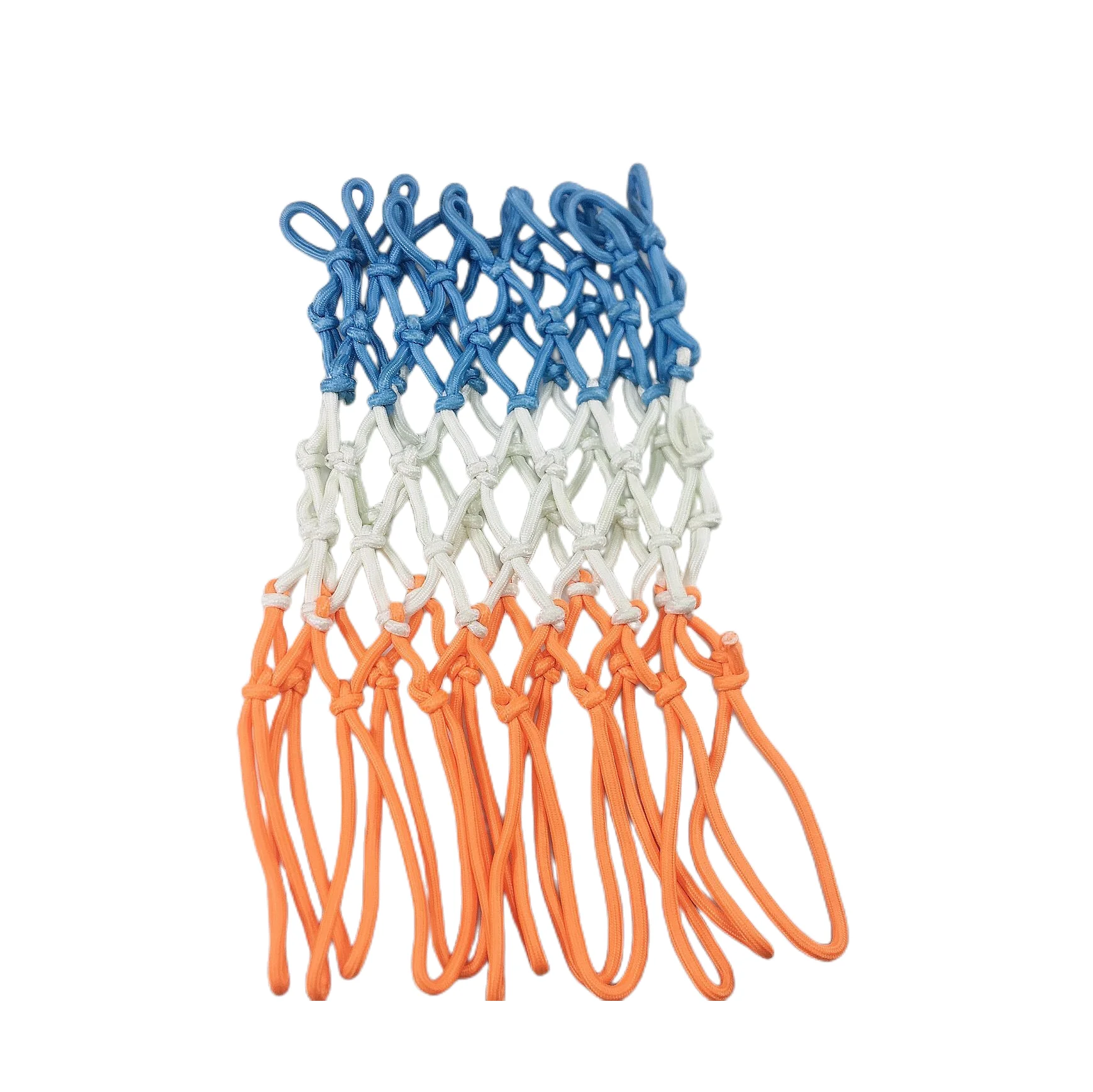 

Red blue white colors ball net nylon custom size basketball net for basketball playing