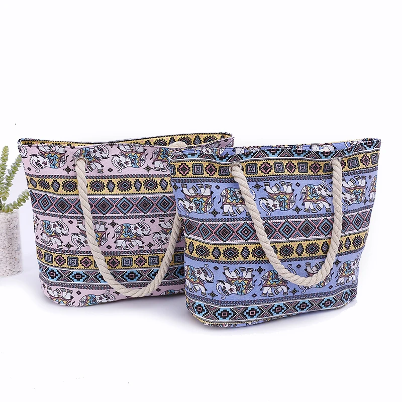 

RTS Wholesale Fashion Women Tote Beach Bag Ladies Travel Canvas Shoulder Bags, Multi