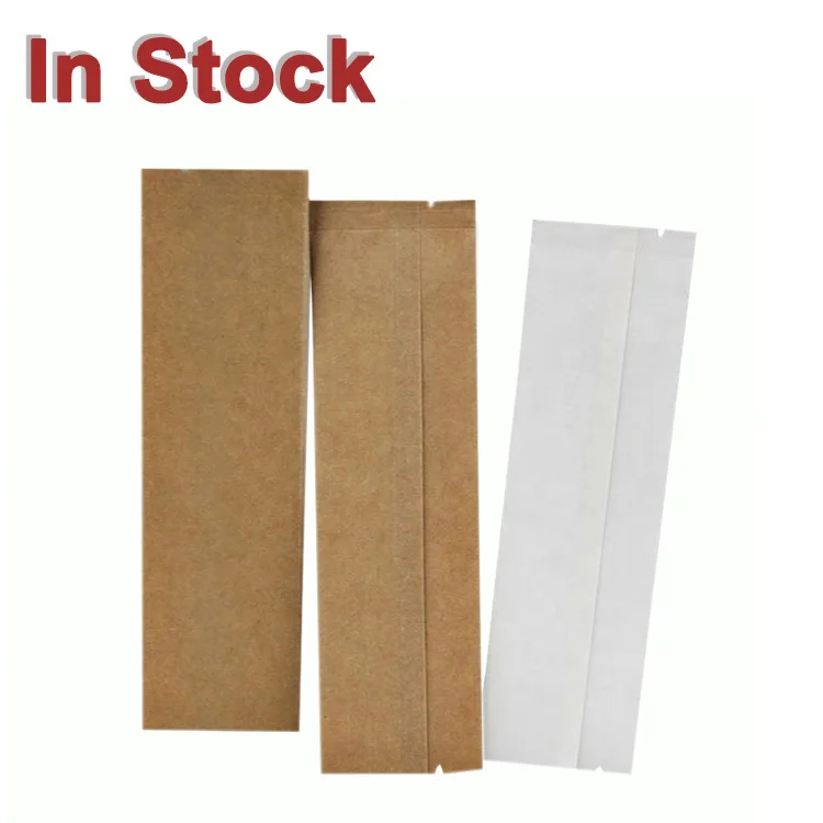 

In stock and custom metallized white brown kraft paper aluminum foil heat seal powder sugar individual stick sachet packets bag