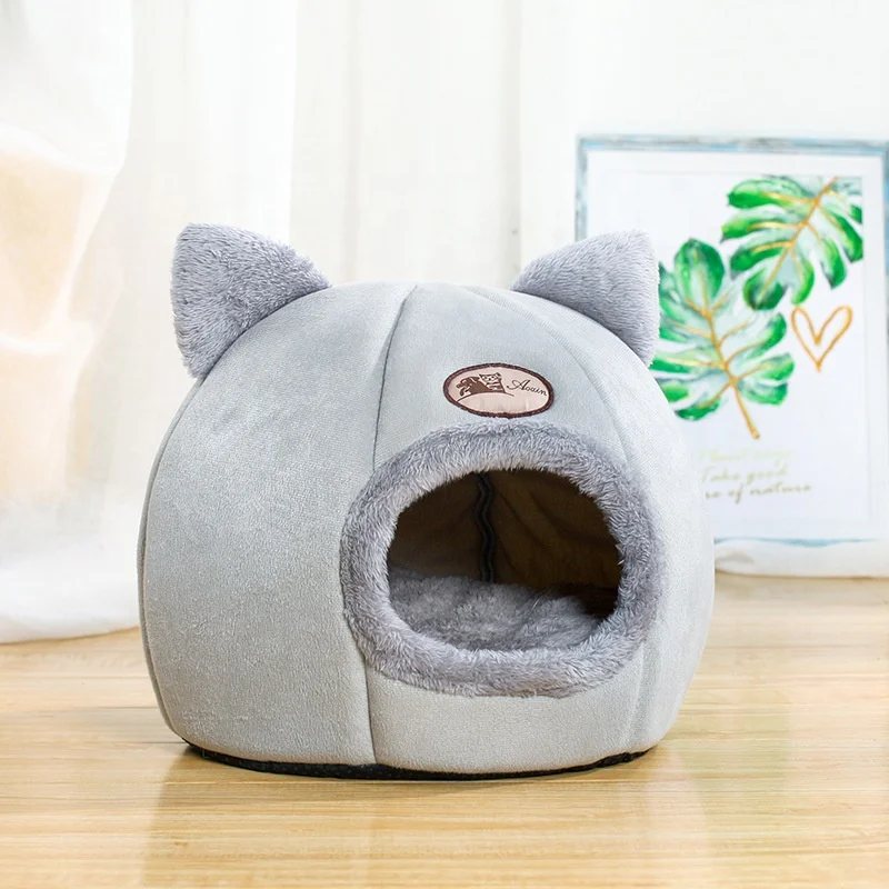 

2021 Spring Designer Cute Warm Felt Cat Beds Pet Puppy Small Dog Beds, As showing