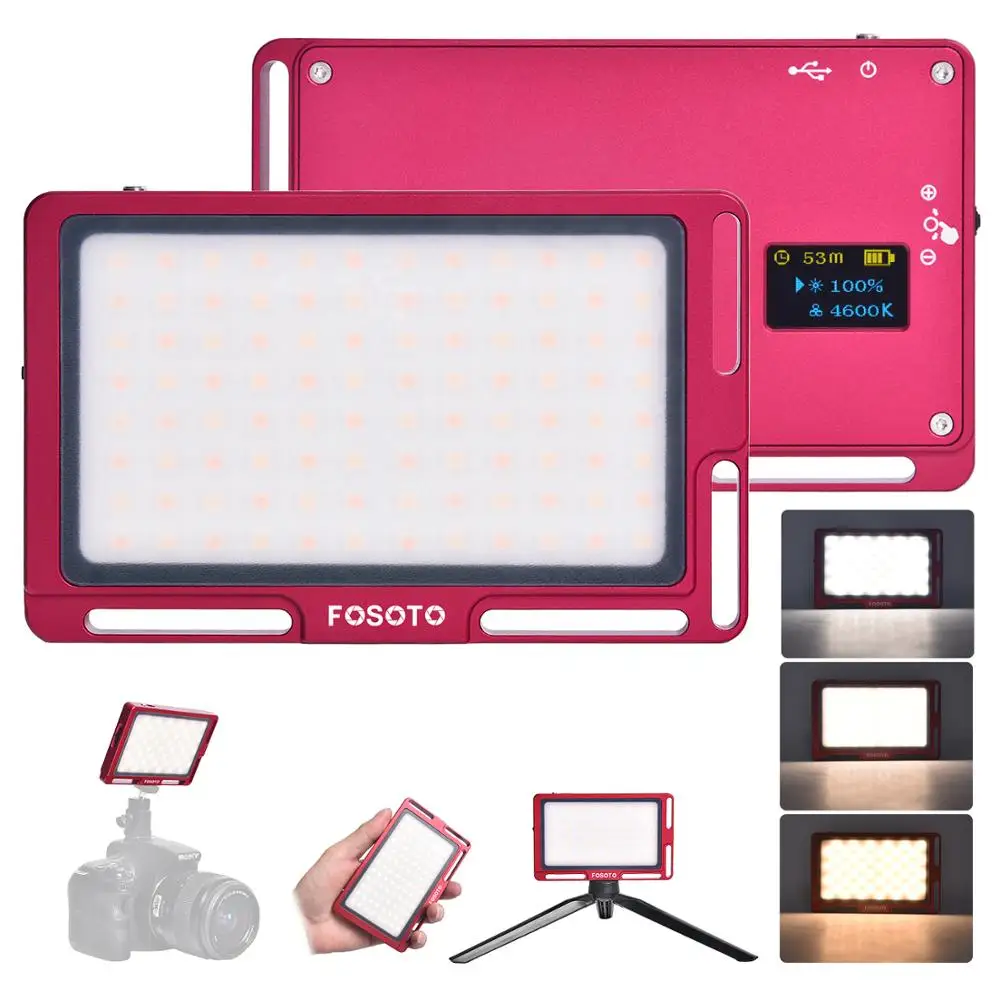 

FOSOTO FT-03 led photographic video studio light for photography, Red