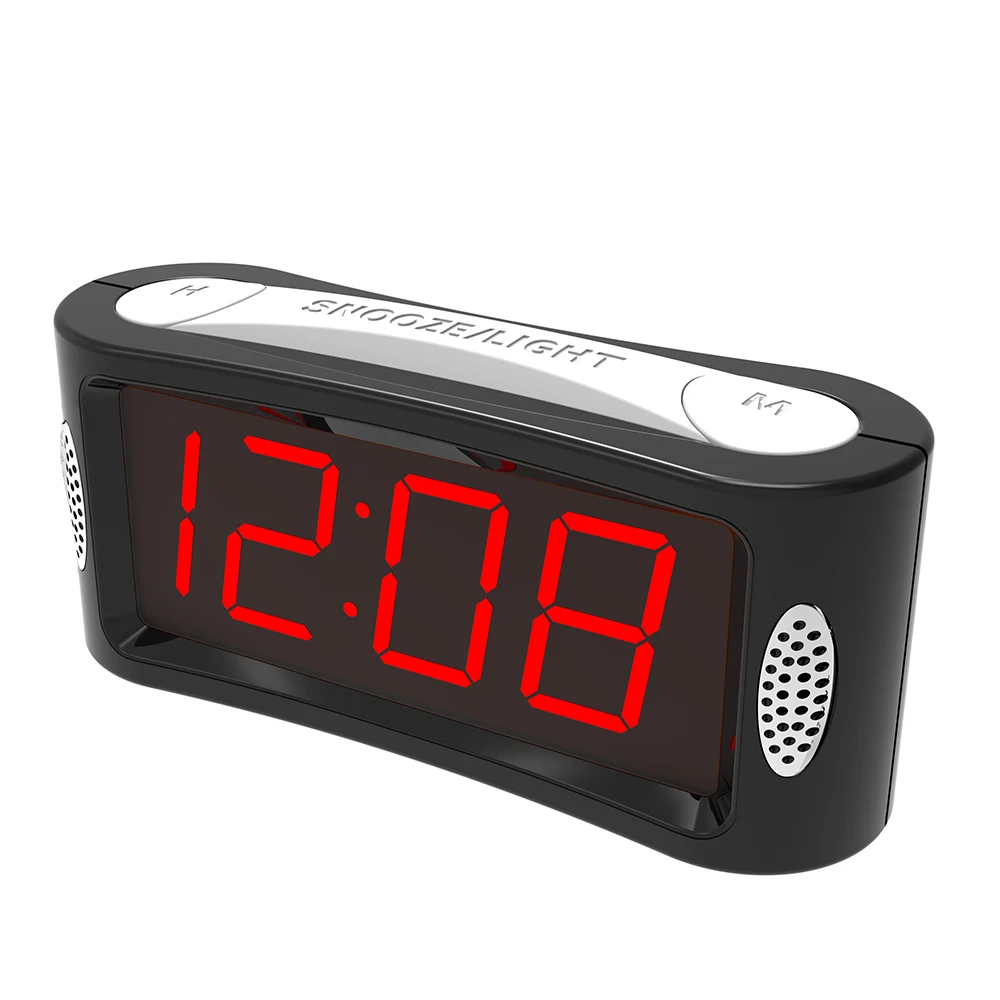 

Digital Alarm Clock Easy Setting Desk Clock Big Red Digits for Bedroom Living Room