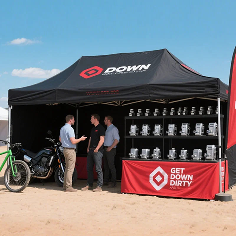 Custom 4 Full Side Walls Large 10X20 ft 3x6 m Exhibition Folding Canopy Tent for Outdoor Event Advertising  Free Design
