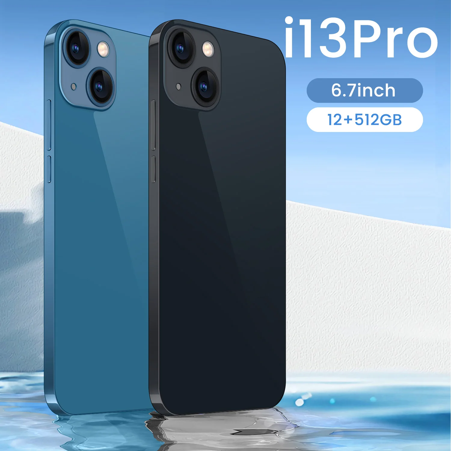 

Original phone Smartphone i13 Pro Cross-Border 6.7 Inch Manufacturers Direct Selling Mobile Phone 12+512GB Android10.0, Gold/black/white/blue