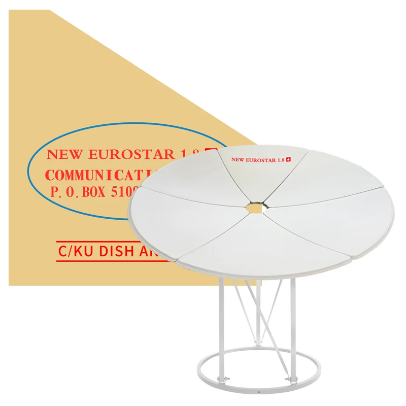 

NEW EUROSTAR 1.8M Galvanized Steel Board 3m 300cm 2.4m 240cm 1.8m  Super High Gain Pole Mount Satellite Dish, White