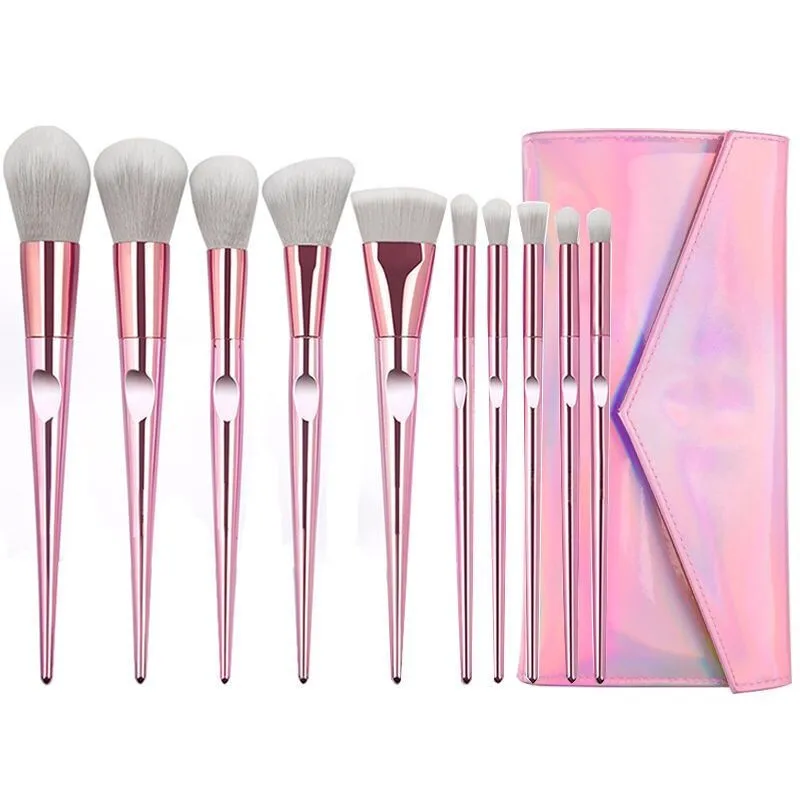 

wholeale brush make set up Luxury Makeup Brush Set Kit Wholesale Handle Private Label foundation Cosmetic makeup brushes