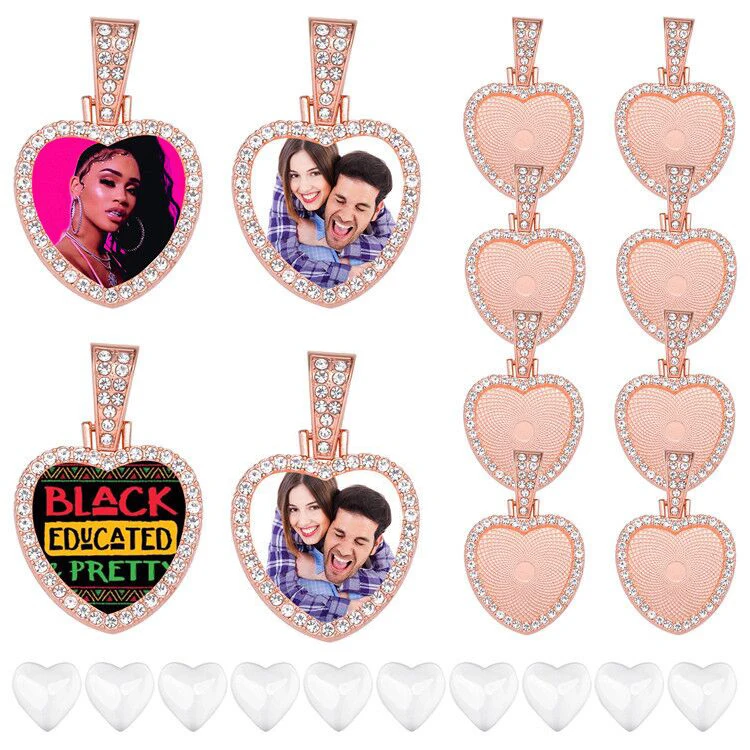 

wholesale gemstone crystal stone bezel heart pendant tray charms 25mm rhinestone for jewelry making, Gold,silver,etc