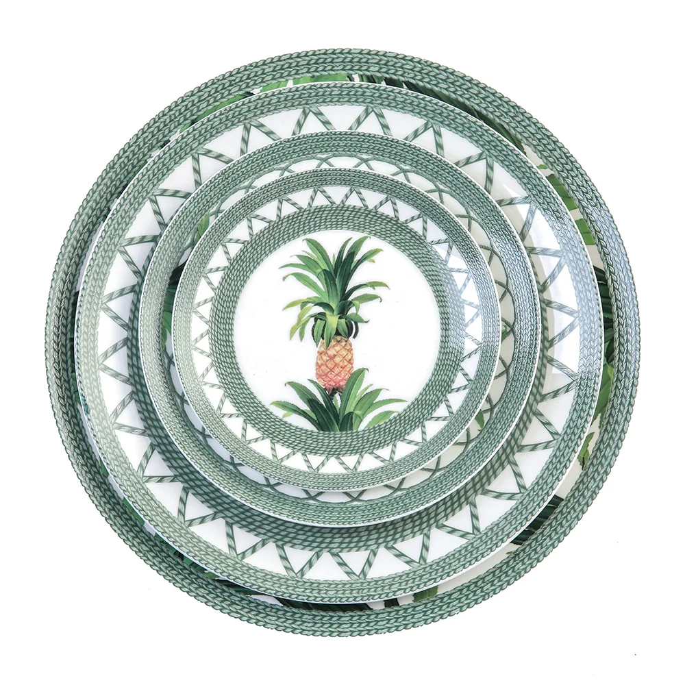 

Chunyu Turkish style plate set simple decorative green fine bone china dinnerware