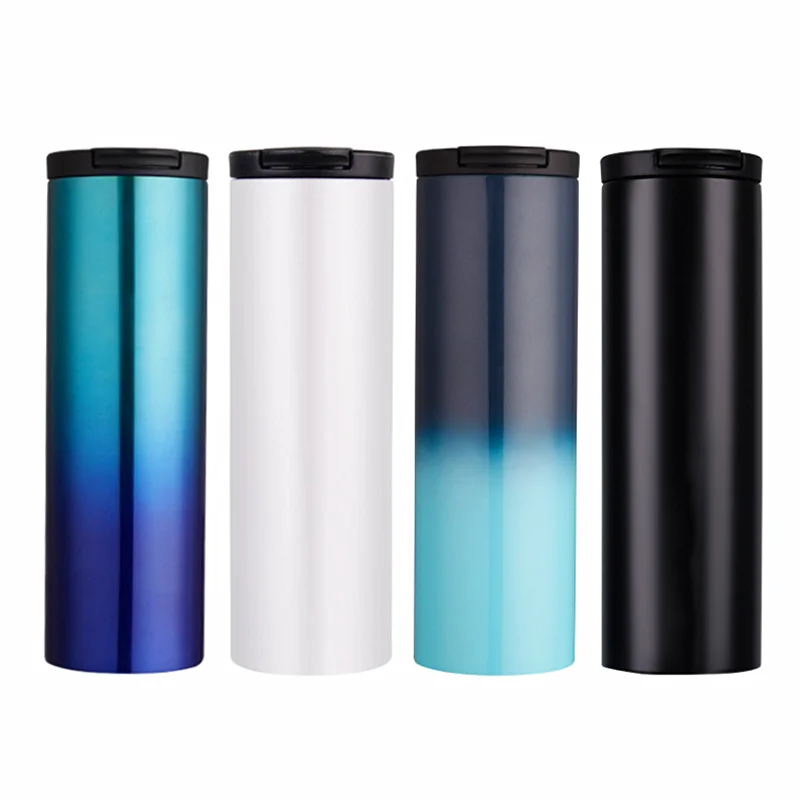 

watersy wholesale hot sale 304 stainless steel skinny 16 oz insulated thermal travel coffee mugs double wall vacuum tumbler cup, Customized colors acceptable