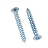 ISO 7050 carbon steel zinc plated cross recessed phillips flat head tapping screws