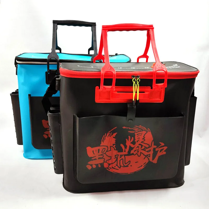 

High capacity Live Fish Bucket Backpack EVA Fish bucket, Black black