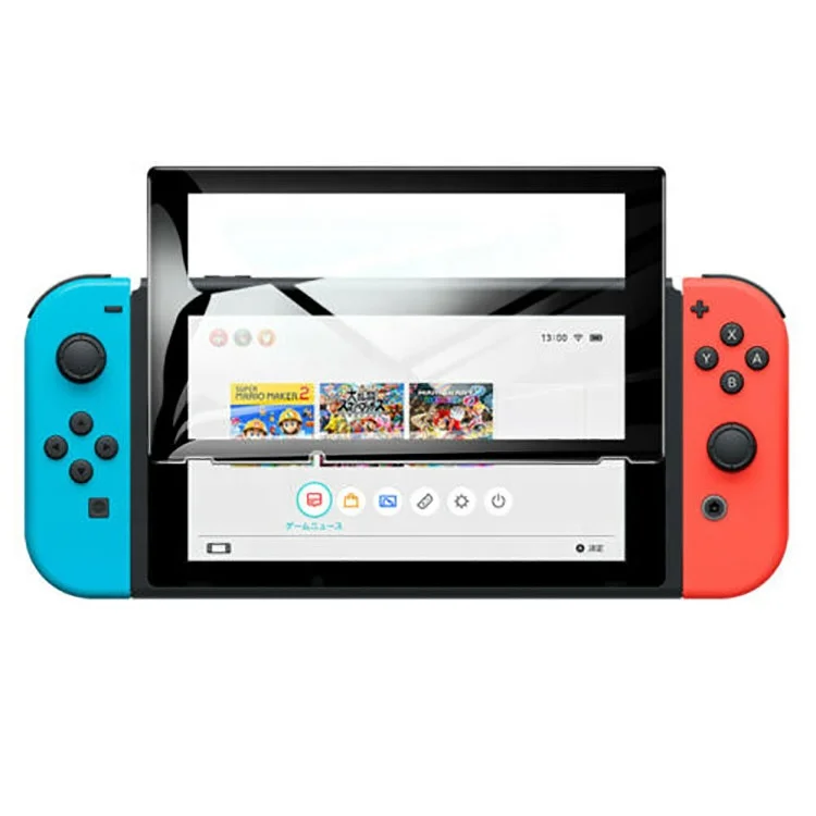 

For Nintendo Switch Full Cover Premium Tempered Glass Screen Protector Film, Yellow/green/black