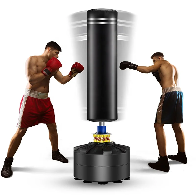 

saco boxeo de pie Vacio Soporte Heavy Duty Kids 63 inch Inflatable Free Standing Kick Punching Punch Boxing Bag, Black color