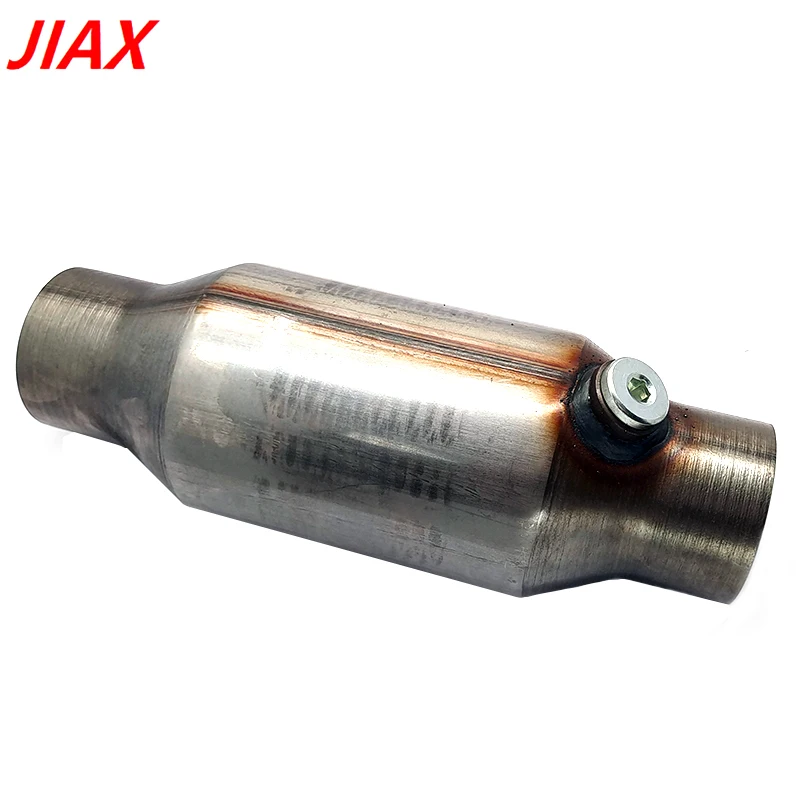 

JIAX Auto Catalytic 2.5 Inch High Flow Front Catalytic Converter Universal Catalytic Fit with O2 Port (EPA Compliant)