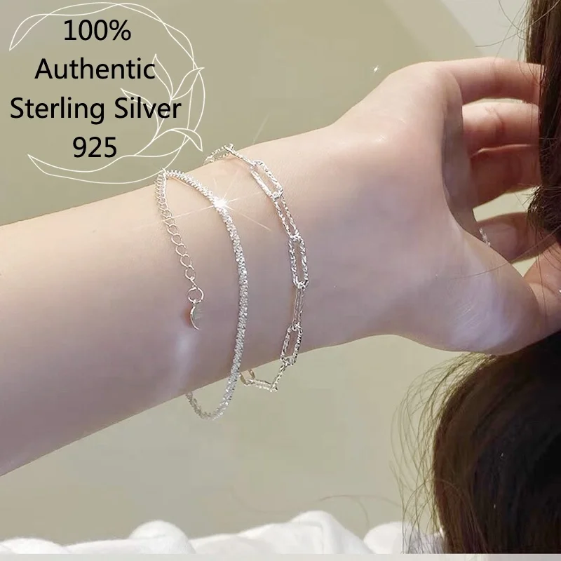 

100% Sterling 925 Silver bracelet 2021 Pulseras de Plata de Ley 925 Mujer Valentines Day jewellery manufacturer Custom Jewelry