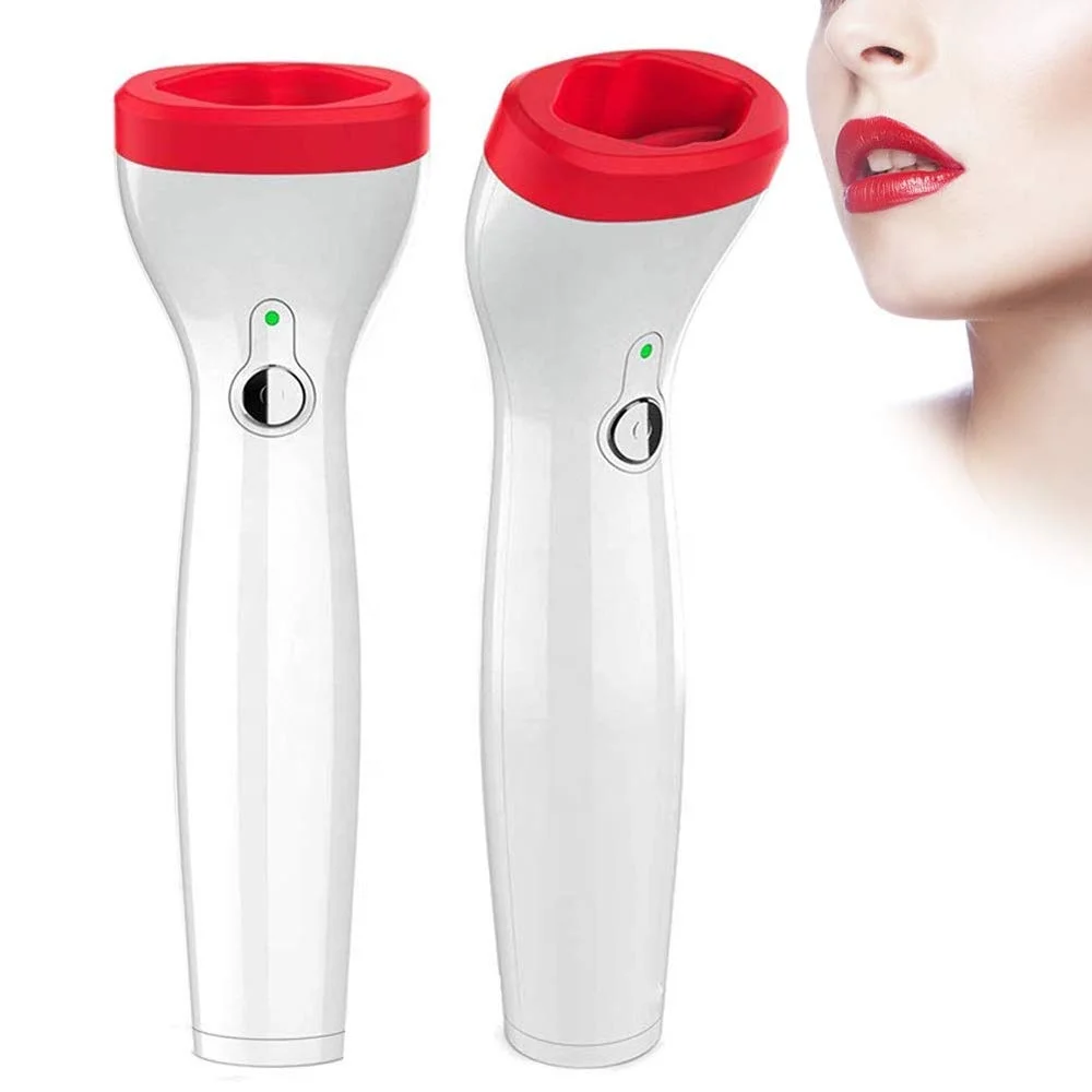 

USB Rechargeable Private Label Own Serum Plump It Moisturizes Electrische Enhancer Collagen Machine Tool Device Lip Plumper, White