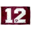Custom Polyester Texas A&M Large 12th Man 3x5 College Flag