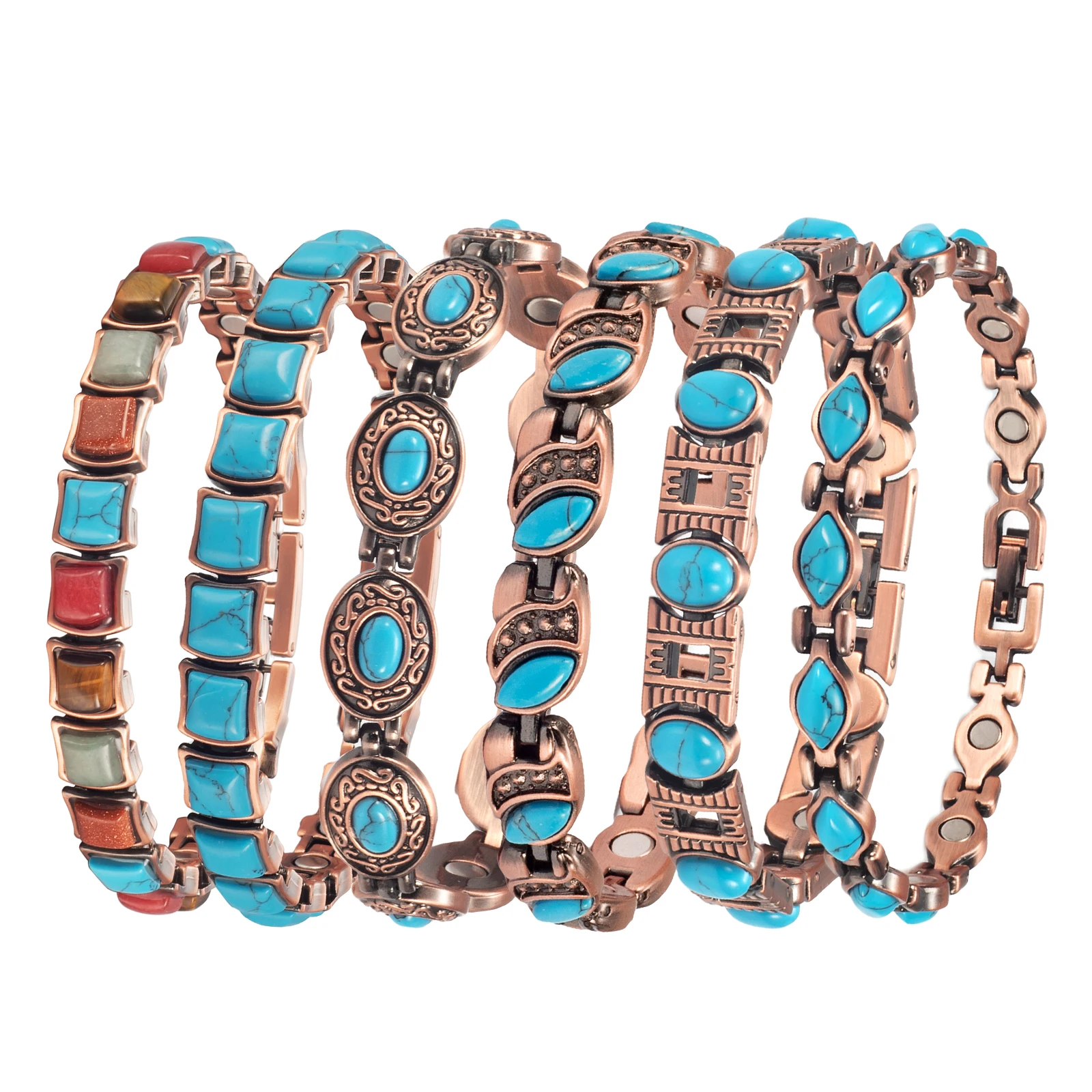 

Energinox Women's Classic Healing Copper Natural Semi Precious Stone Bracelets