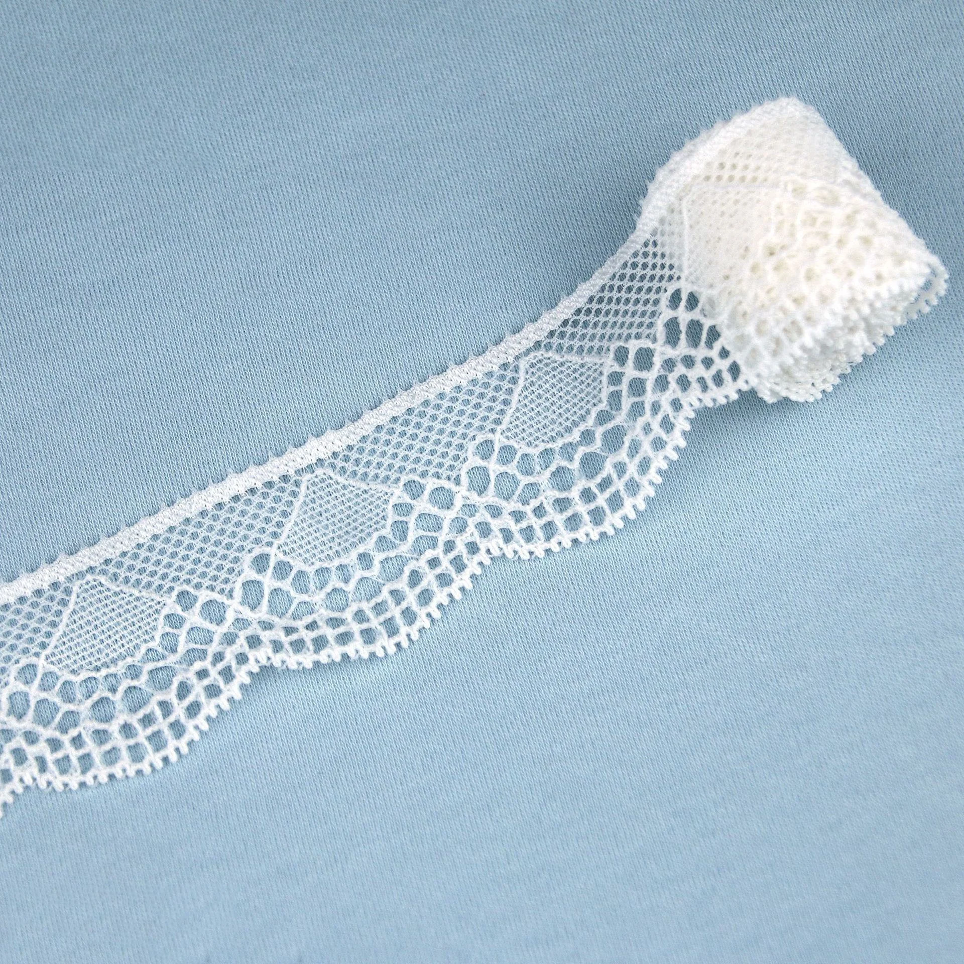 

Border decorative nylon mesh net lace trim ivory wholesale, As pictured