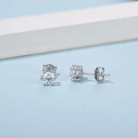

Abiding 6 Prong Round Stud Ear Ring Fashion 925 Sterling Silver Jewelry 5mm Moissanite Earring For Women