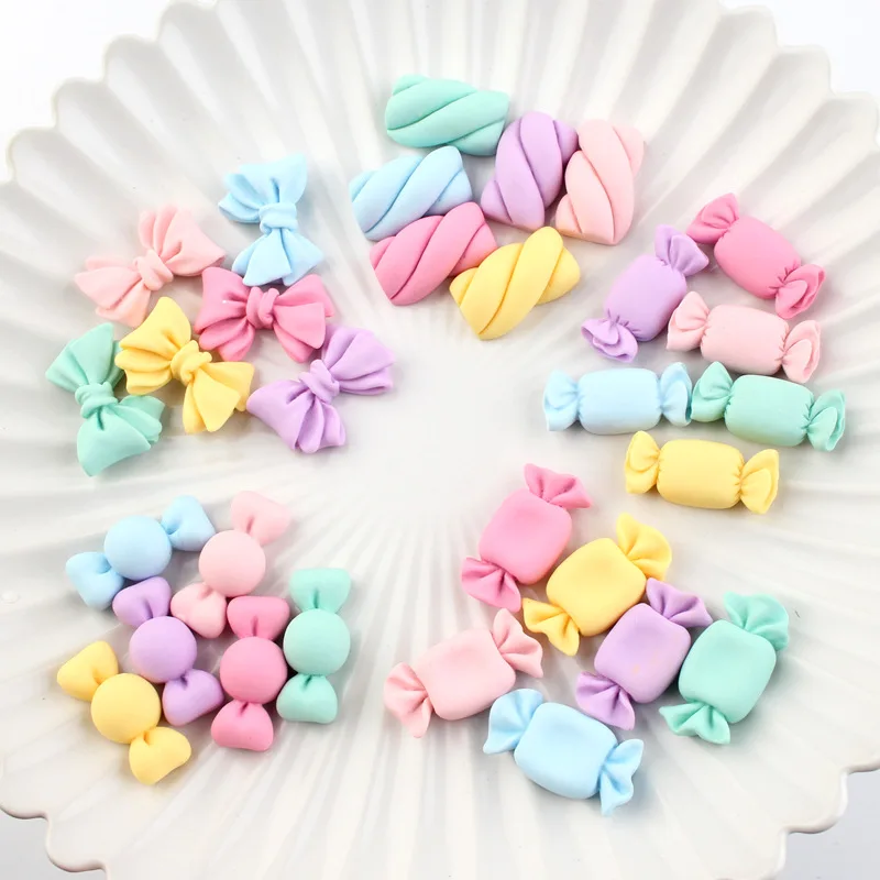 

Pastel Color Resin Flatback Candy Cabochons Accessories For Necklace Keychain Pendant DIY Making