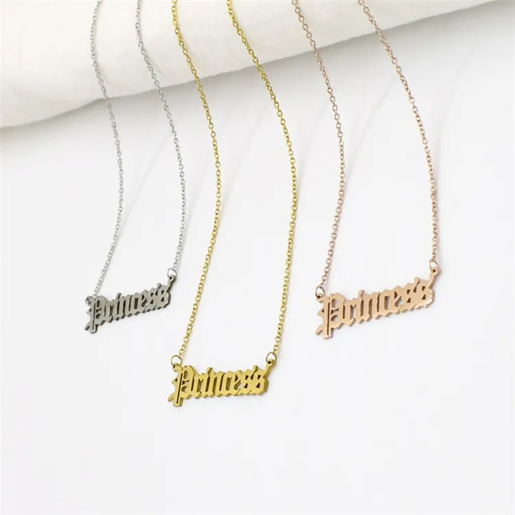 

Spot Wholesale New Stainless Steel Jewelry Fashion Necklace Women's Fashion English Letter Necklace 2020, Picture