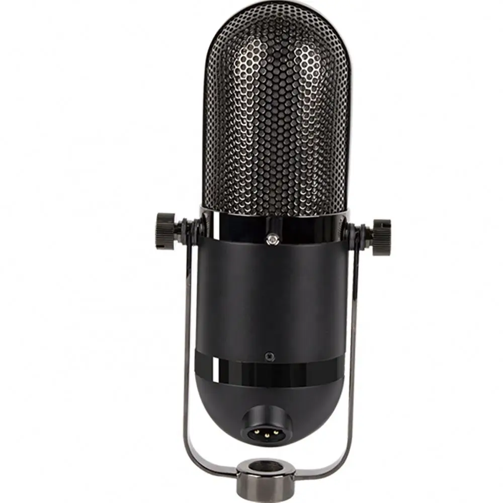 

Professional studio microphone for live broadcast recording musical performances singing, Black