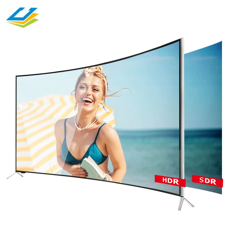 

video equipment wireless communication smart tv curved 65" smart tv with narrow bezel split screen LCD camera monitor screen, 16.7m