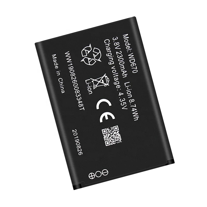 

DCTENONE WD670 2300mAh replacement batteries for ZTE WD670 Reliance Wi-Pod 4G LTE Pocket WiFi Router Battery