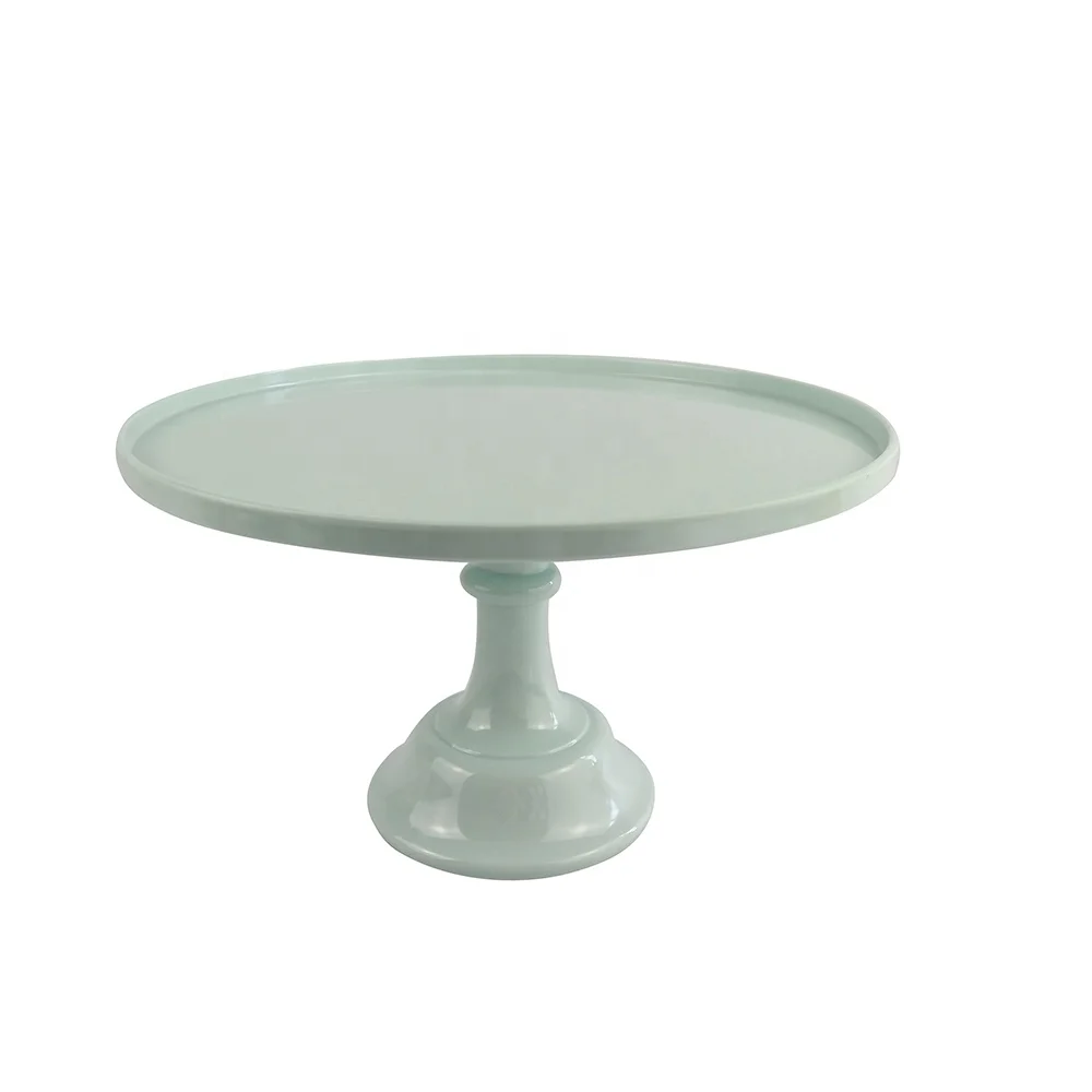 

Round shape Party Used Melamine Wedding Cake Stand with Blue color, Custom printing