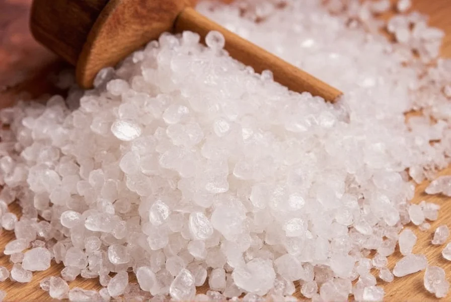 Various types of cooking salt showing different colors and textures