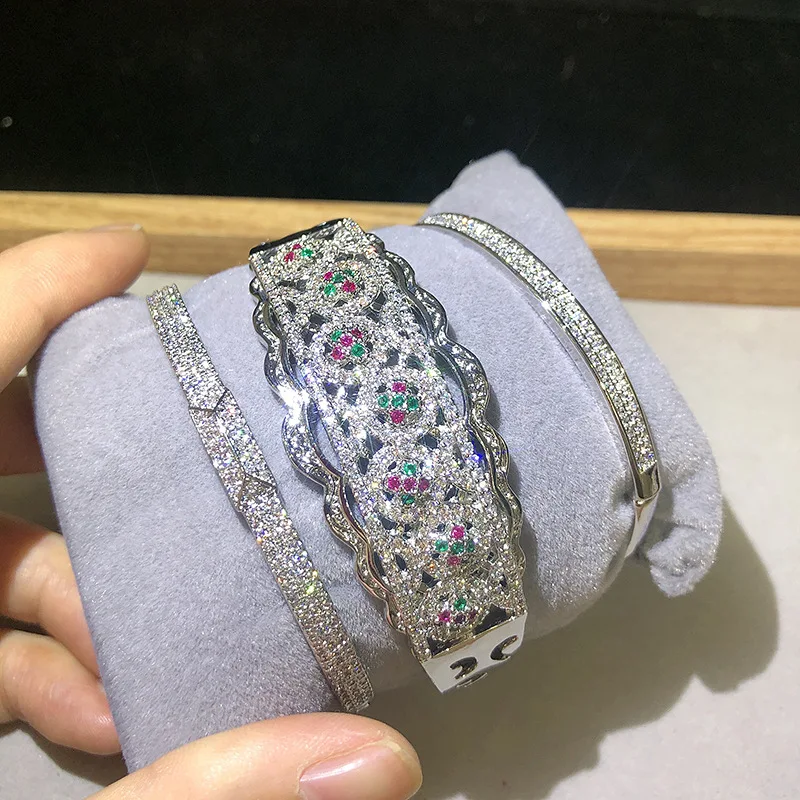 

Diamond Bracelet Copper 14K Gold Plated Fashion Exaggerated Personality Creative Bracelet