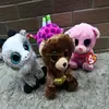 Export 15-16cm fashion big eye ty beanie boos plush toy wholesale animal push toys with heart tags plush Foreign trade plush toy
