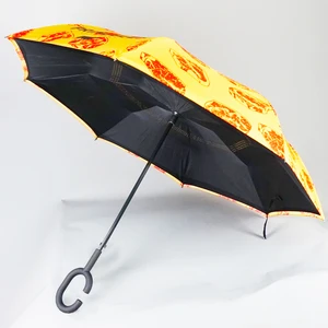 Image of Unique C handle reverse umbrellas with low MOQ