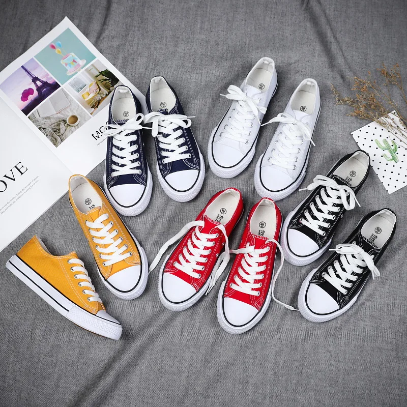 

New Design China Supplier Canvas Student Sneakers White HY3370
