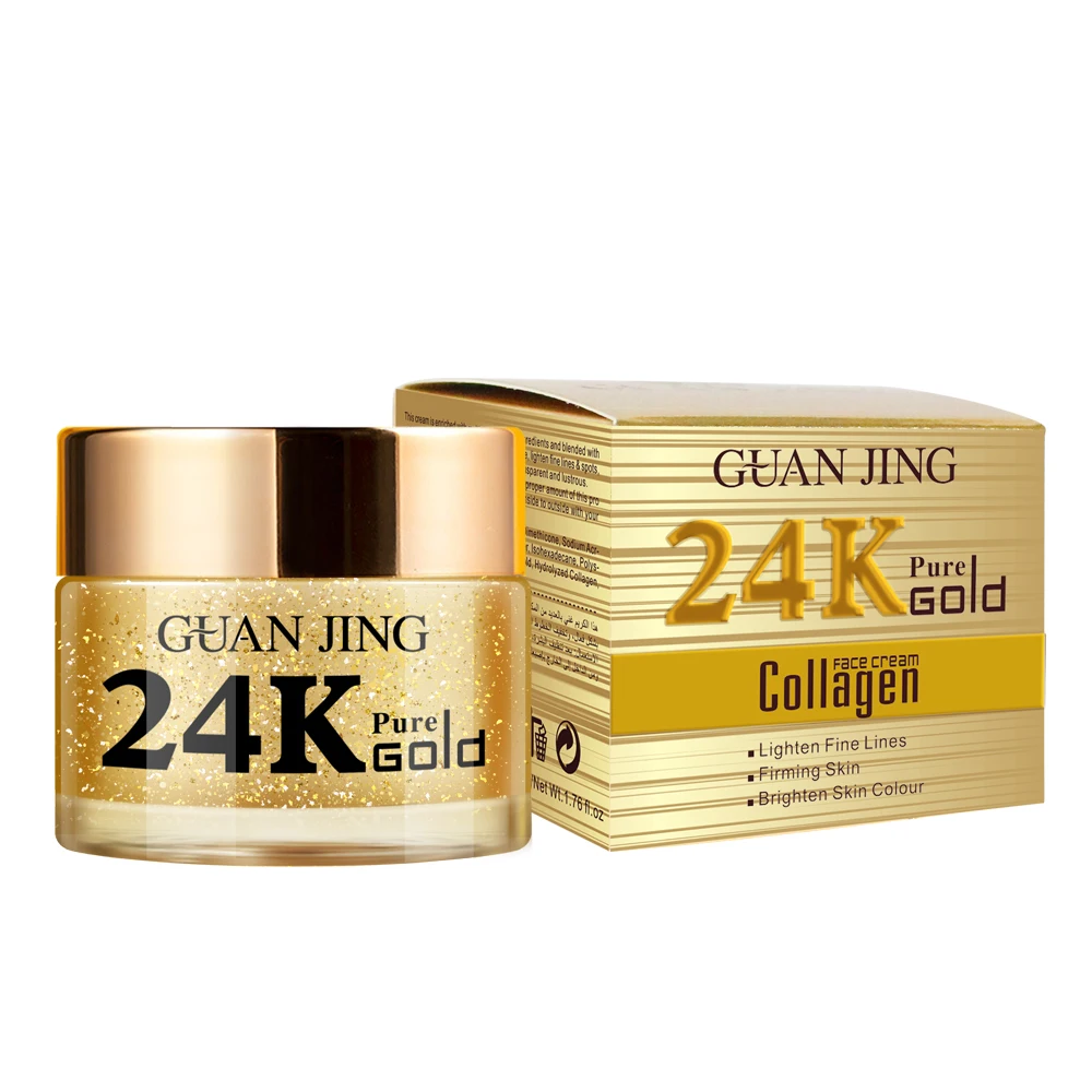

Face Bright Day Night Cream 24k Gold Collagen Face Cream For Anti Aging Skin Lightening