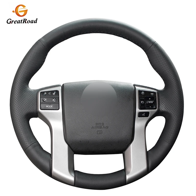 

Black Artificial Leather Car Steering Wheel Cover for Toyota Land Cruiser Prado 2010-2017 Tundra 2014-2019 Tacoma 2012-2019