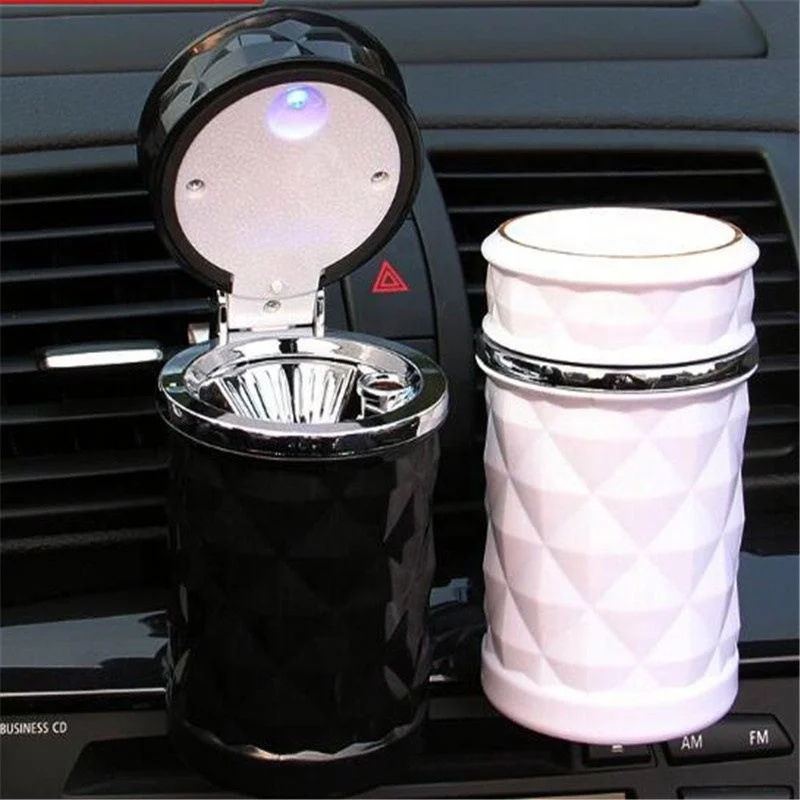 

Plastic Covered Car Ashtray With LED Light jhcentury, White/black