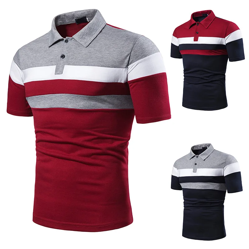 

Fashion designer polo shirt,Custom logo cotton stripe polo t shirt for men, Accept custom made color