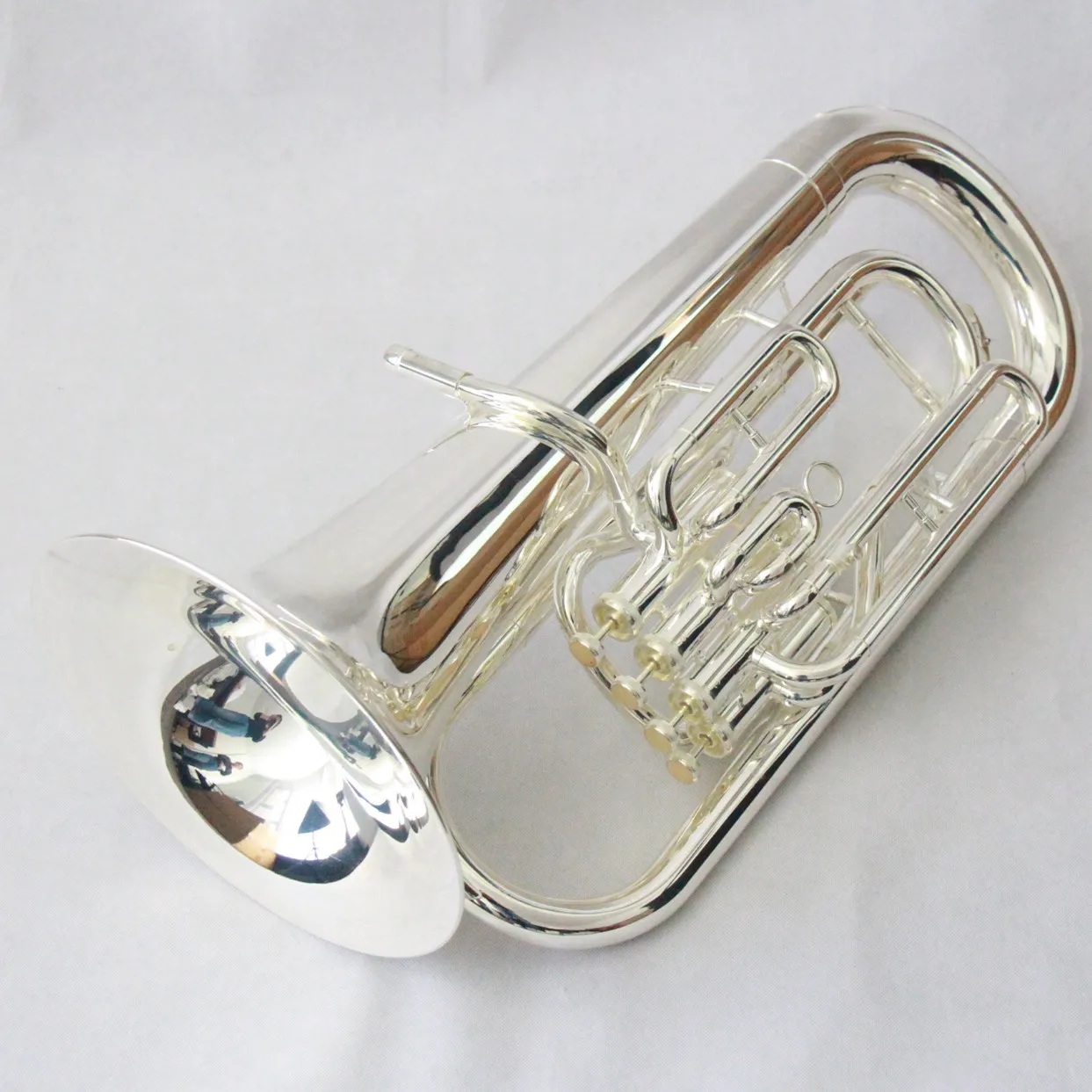 

Professional music instruments 3 piston Bb brass body cupronickel valve Sliver Plate music instrument euphonium