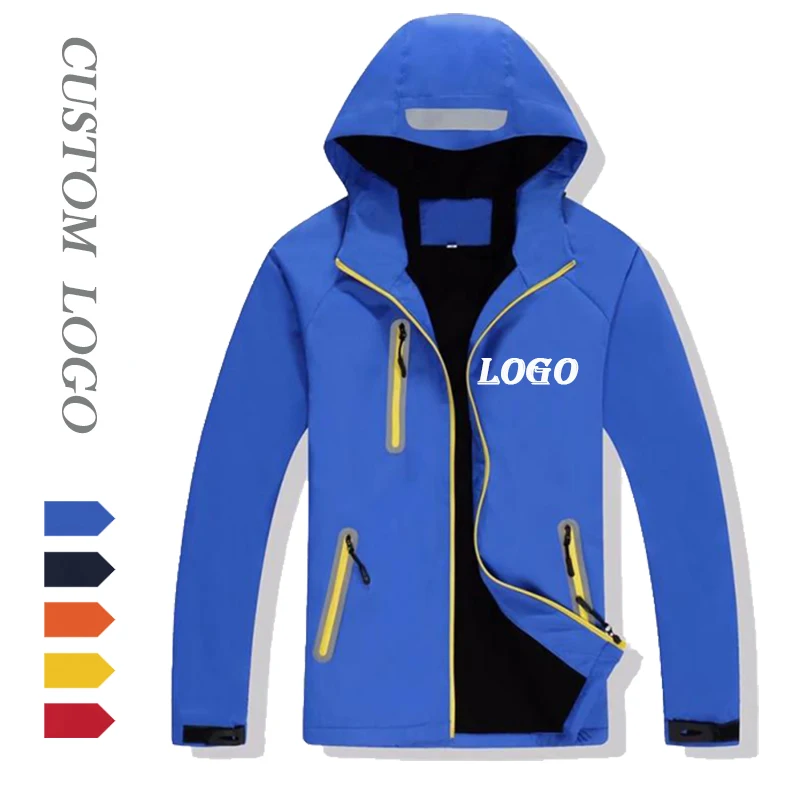 

Windproof Plus Size Jacket Coat Fashion Waterproof Embroidery Custom Lined Fleece Mens Softshell Jacket, 5 color