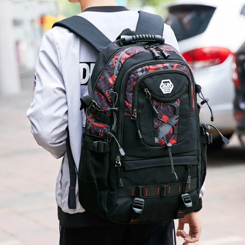 

High school backpack outdoor sports backpack fashion trend hiking backpacks large capacity school bags for teenagers boys