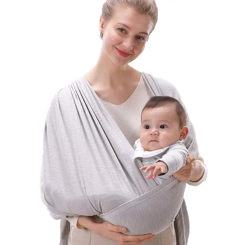 

Easy to Wear Baby Wrap Carrier Stretchy Baby Wrap Cling Baby Ring Sling for Newborn and Children up to 15kg