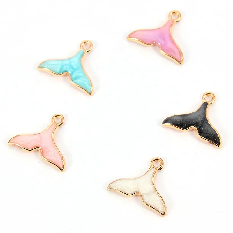 

Delicate Diy jewelry accessories custom enamel Mermaid tail charms Drop Oil Charms for necklace bracelet earrings charms, Picture show