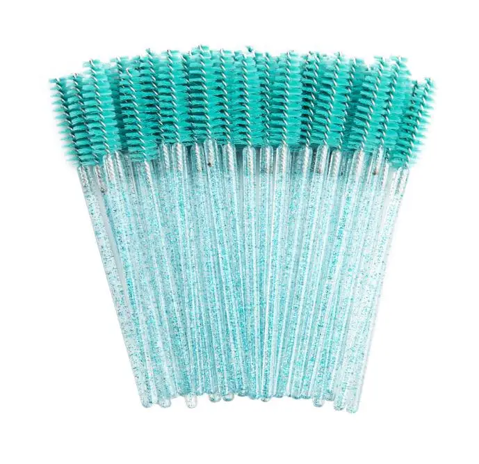 
Crystal Shiny Disposable Mascara Wand Eyelash Eyebrow Brushes Spooly Applicator 