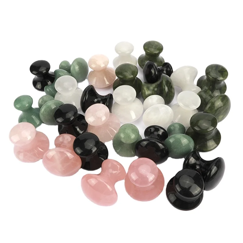 

Latest Jade Facial Massage Tools Wholesale Product Mushroom Shape Massage Stone Agate Mushroom Gua Sha