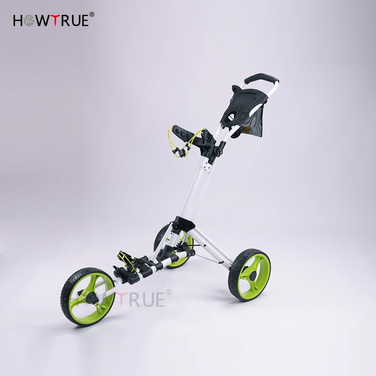 

Best Quality 3 Wheels Foldable Golf Bag Push Trolley, Black