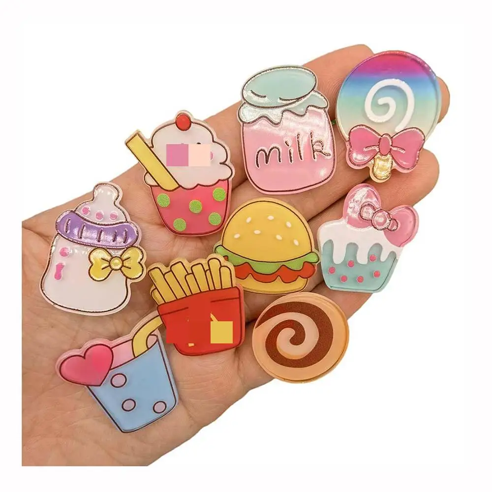 

Cute Mix Flatback Planar Food Charms Acrylic Pendants Accessories for Jewelry Key Chain Making