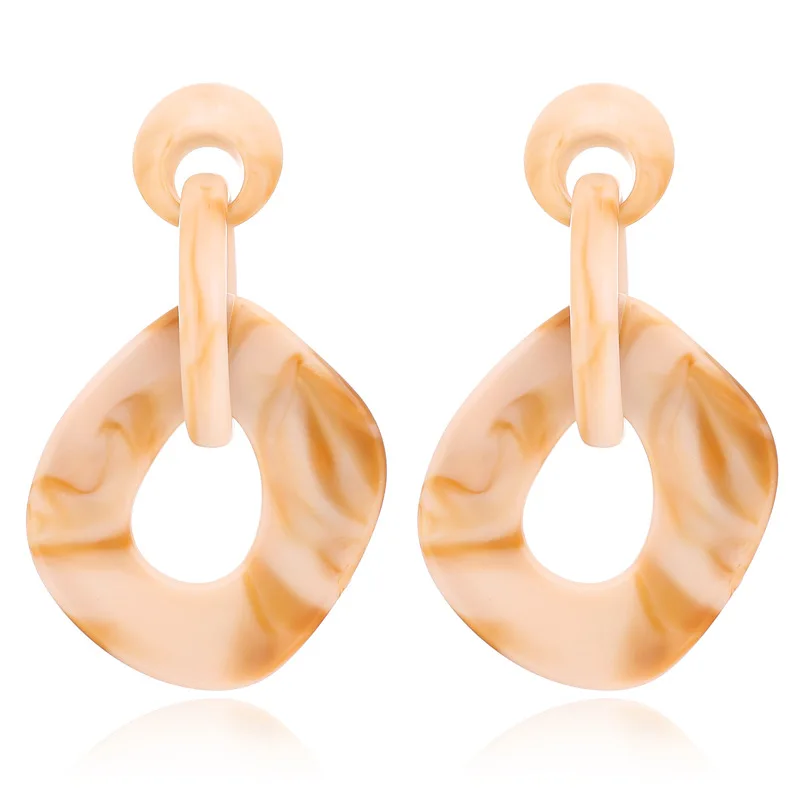 

2021 popular wholesale personality resin simple pop earrings